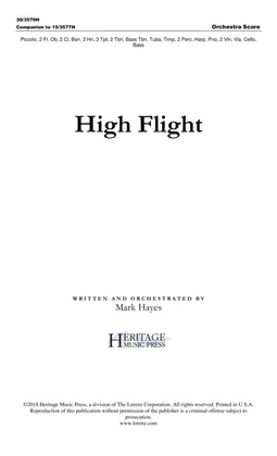 Book cover for High Flight - Orchestral Score and Parts
