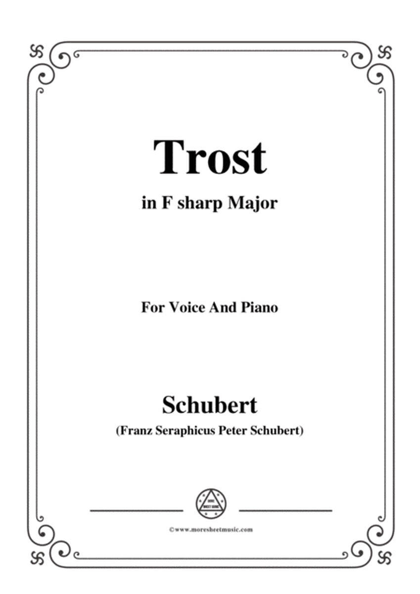 Schubert-Trost,in F sharp Major,for Voice&Piano image number null