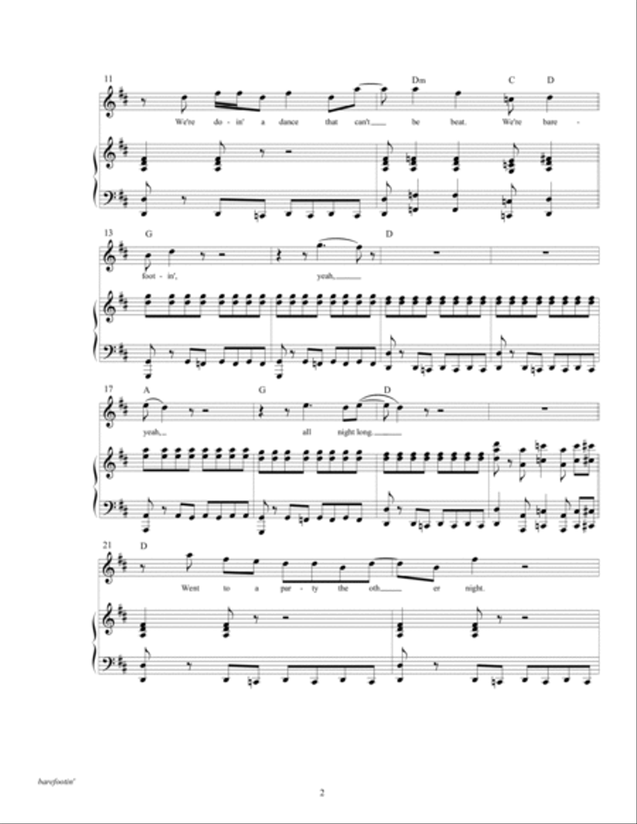 Barefootin' Voice scores gallery preview page 4
