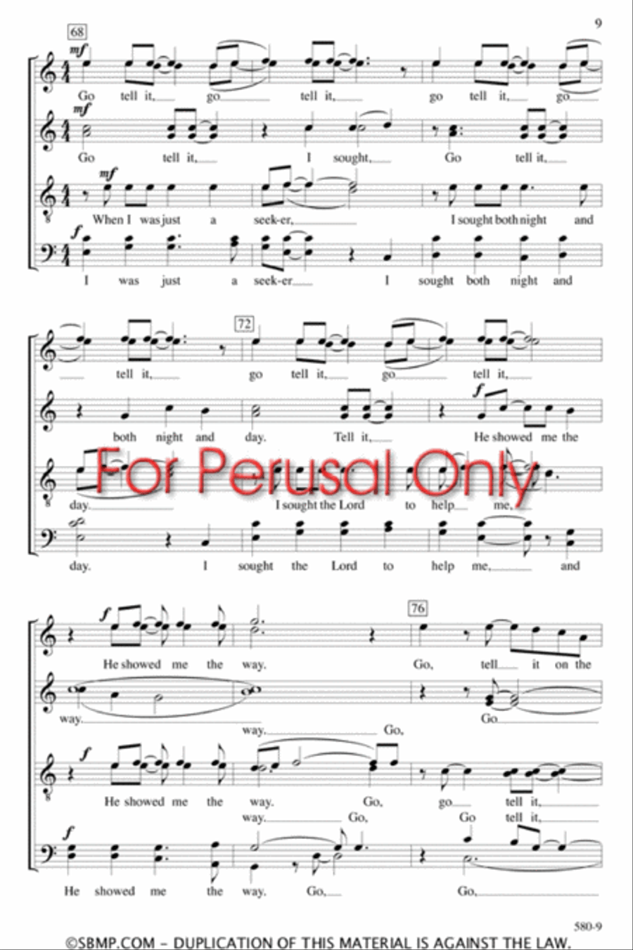 Go, Tell It on the Mountain - SATB divisi Octavo Divisi scores gallery preview page 8