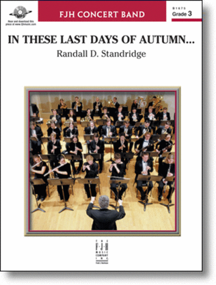 Book cover for In These Last Day of Autumn...