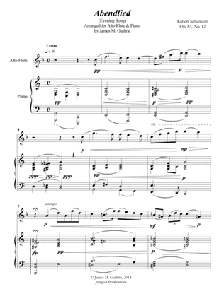 Schumann: Abendlied for Alto Flute & Piano