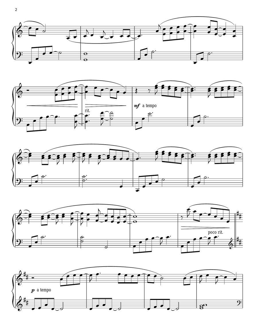 Right Here Waiting (arr. Phillip Keveren) Piano Solo scores gallery preview page 2