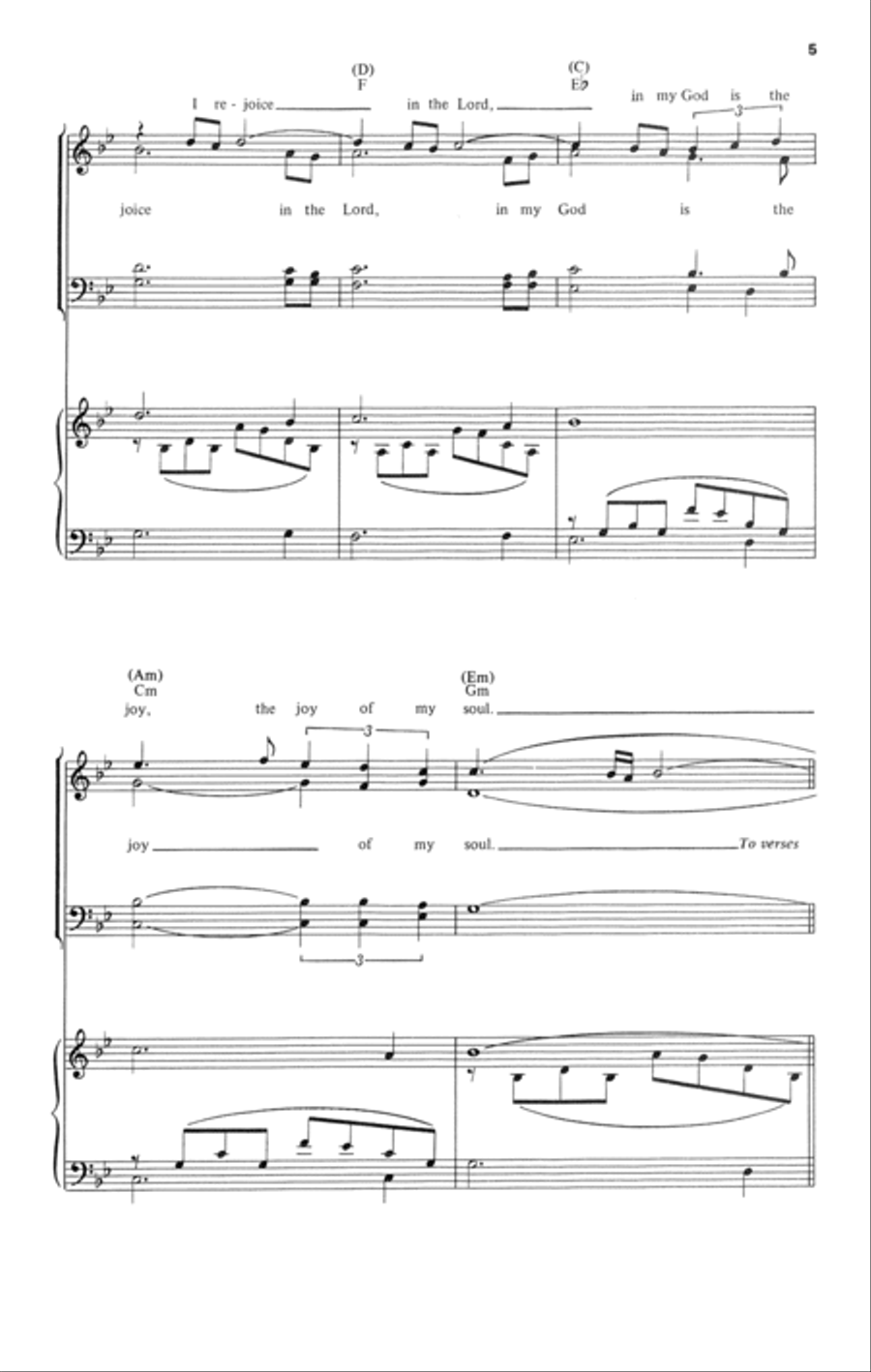 I Rejoice in the Lord | Download Edition 4-Part scores gallery preview page 5