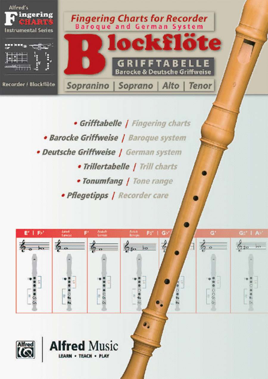 Grifftabelle furr Blockflute [Fingering Charts for Recorder]