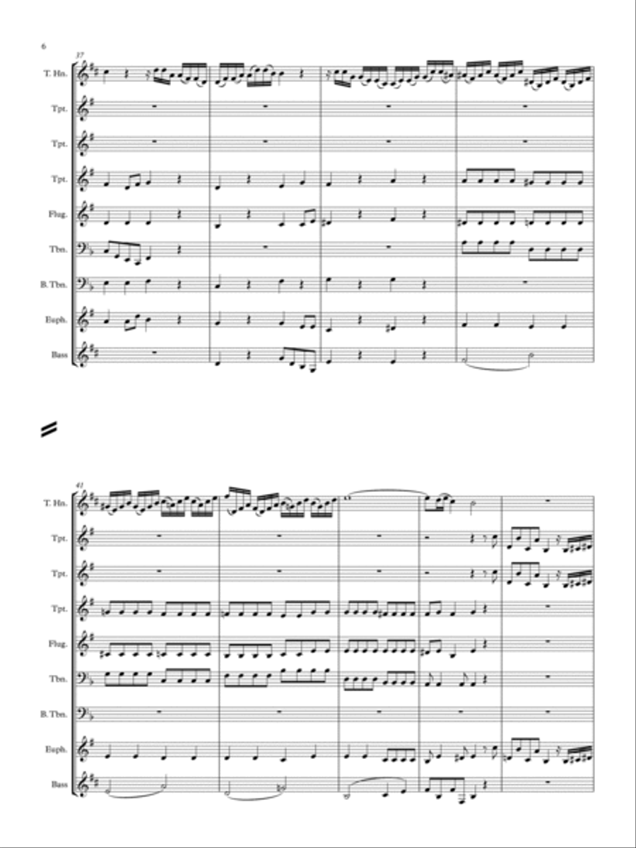 Concerto for Oboe (Solo for Horn in Eb/F) Brass Ensemble scores gallery preview page 6