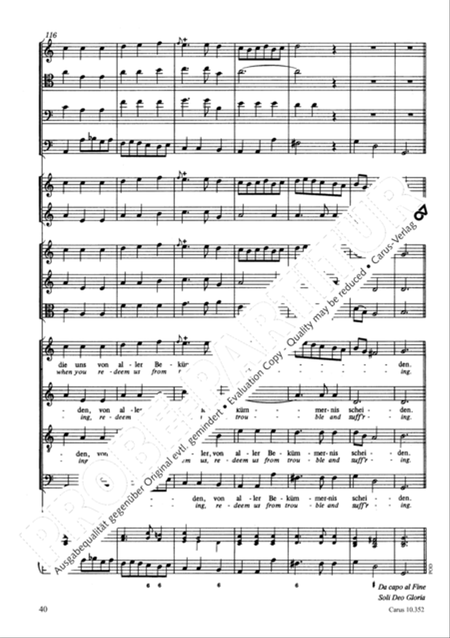 From the deepest comes our plea (Aus der Tiefen rufen wir) 4-Part scores gallery preview page 43