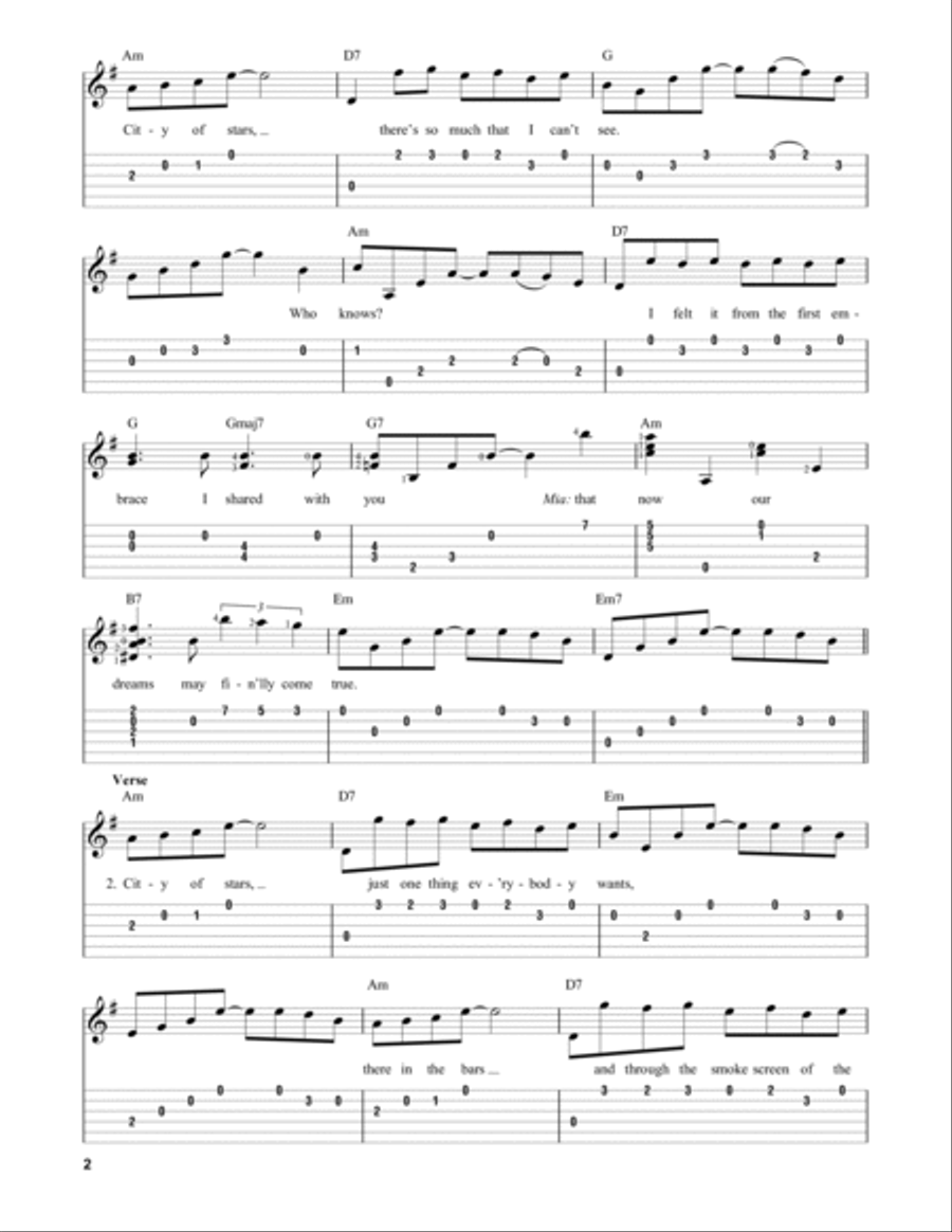 City Of Stars (from La La Land) Acoustic Guitar scores gallery preview page 2