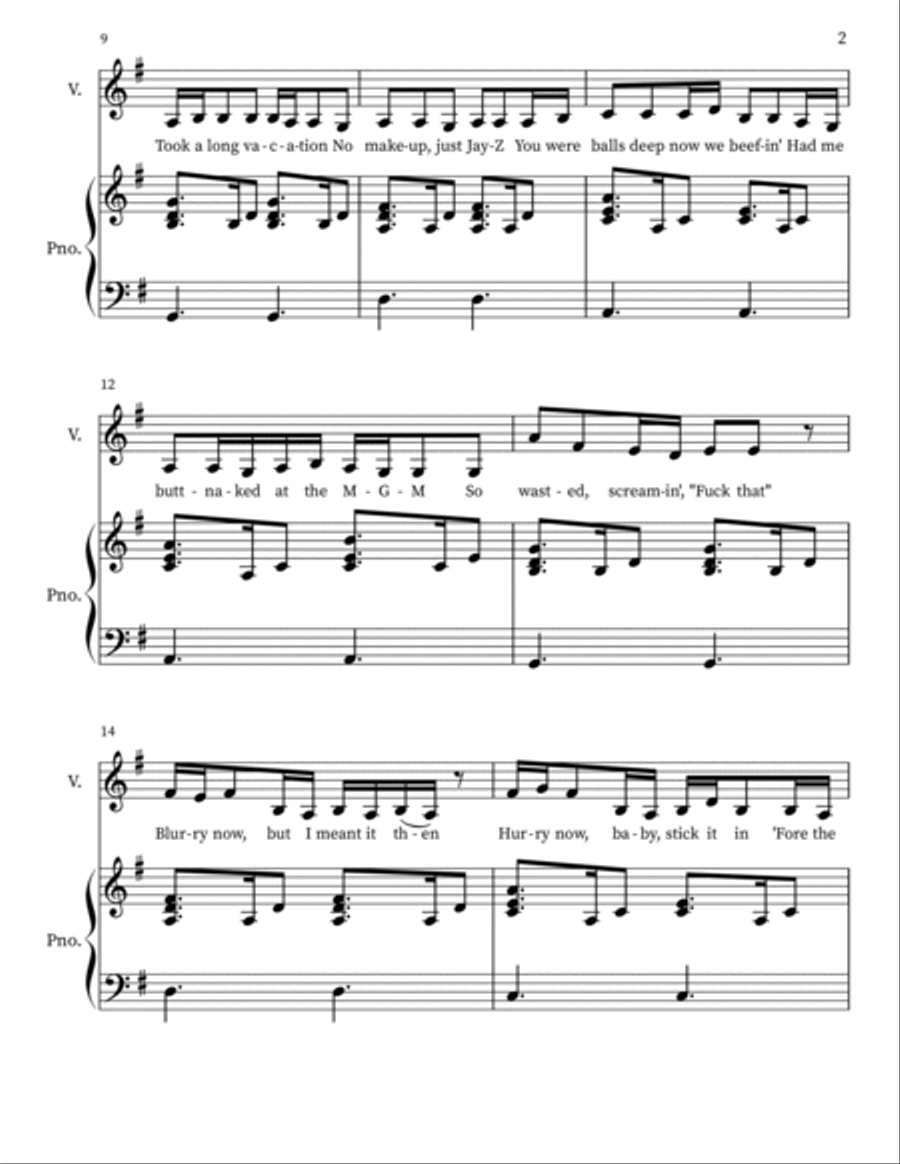 Nobody Gets Me Voice scores gallery preview page 2