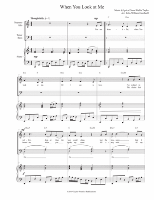 When You Look At Me (SATB)