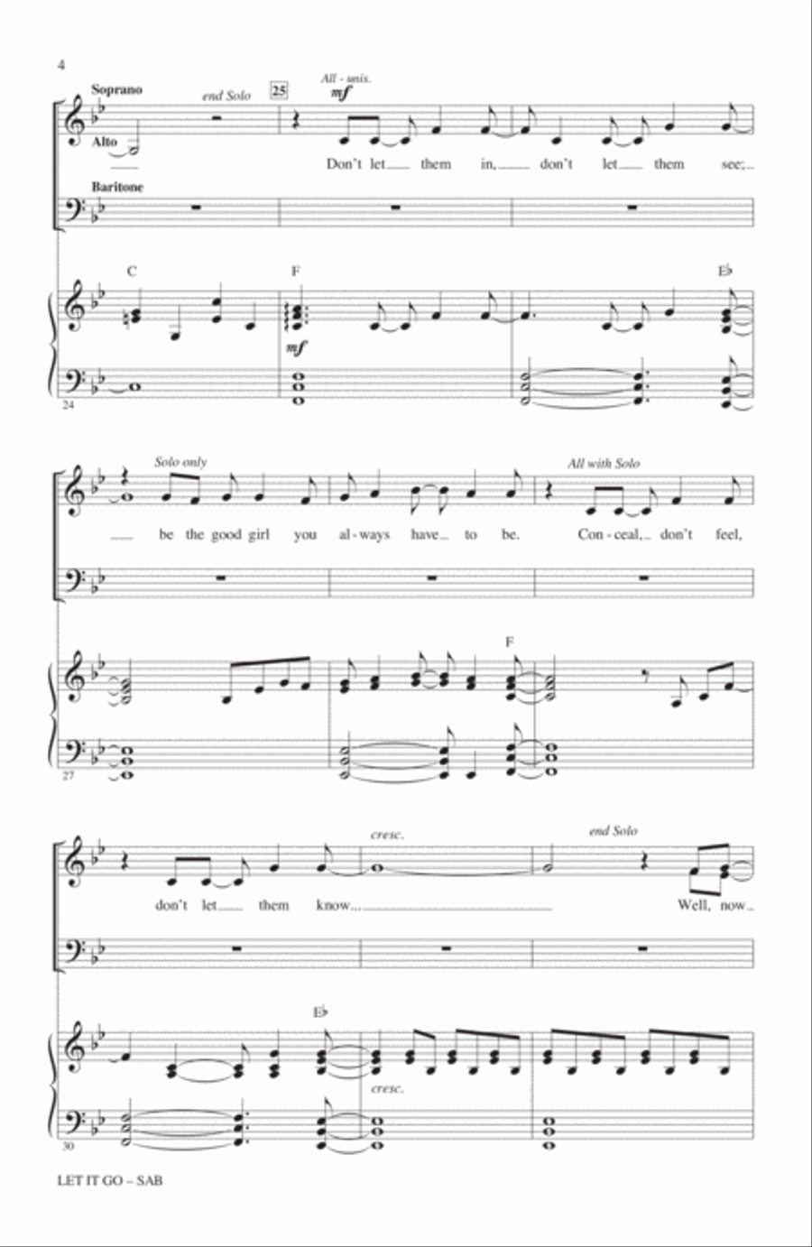 Let It Go 3-Part scores gallery preview page 3