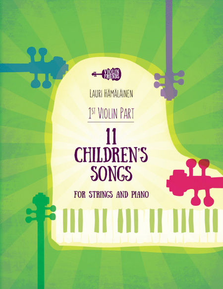 11 Children's Songs for Strings and Piano: Part for 1. Violin image number null