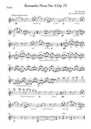 A Dvorak - Romantic Pieces Op. 75, No. 3 - Violin & Cello Duo