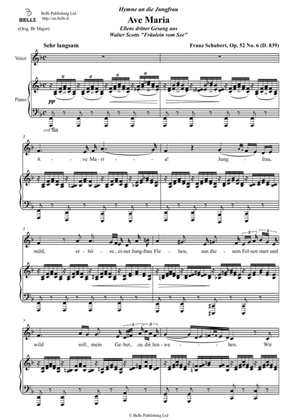 Ave Maria, Op. 52 No. 6 (D. 839) (F Major)