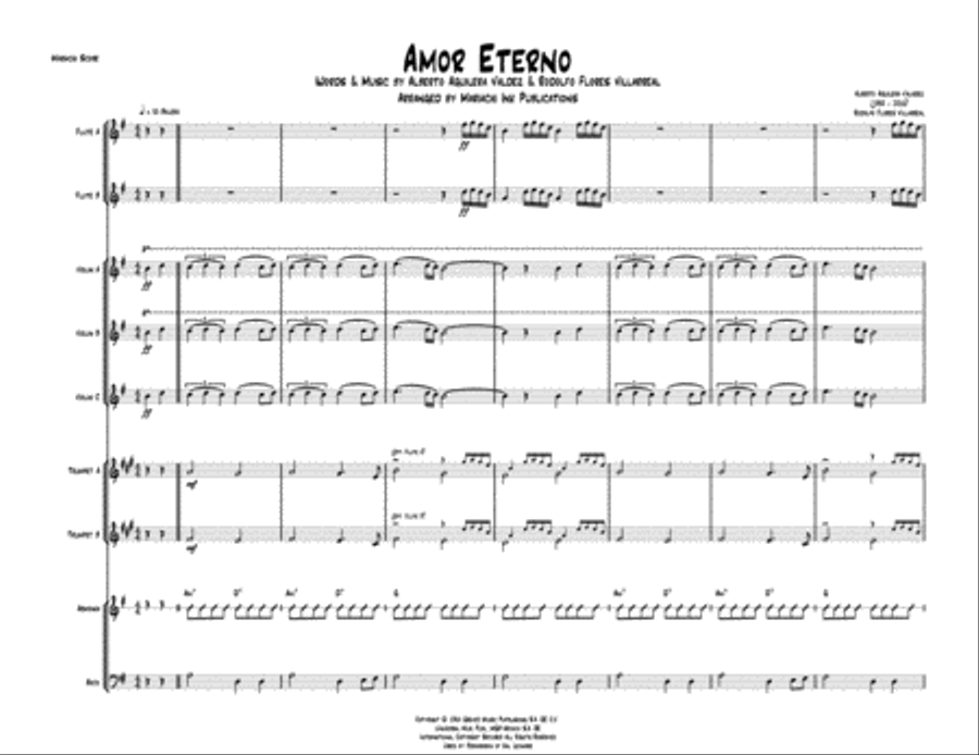 Amor Eterno Small Ensemble scores gallery preview page 6