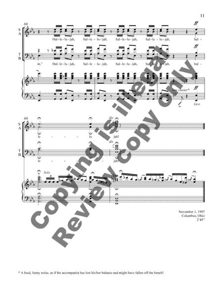 The Saints Sing Hallelujah! (Piano/Choral Score) image number null