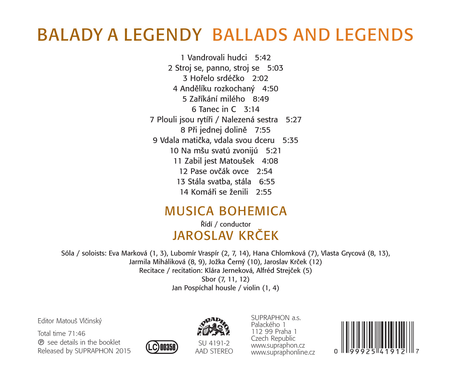 Musica Bohemica: Ballads & Legends