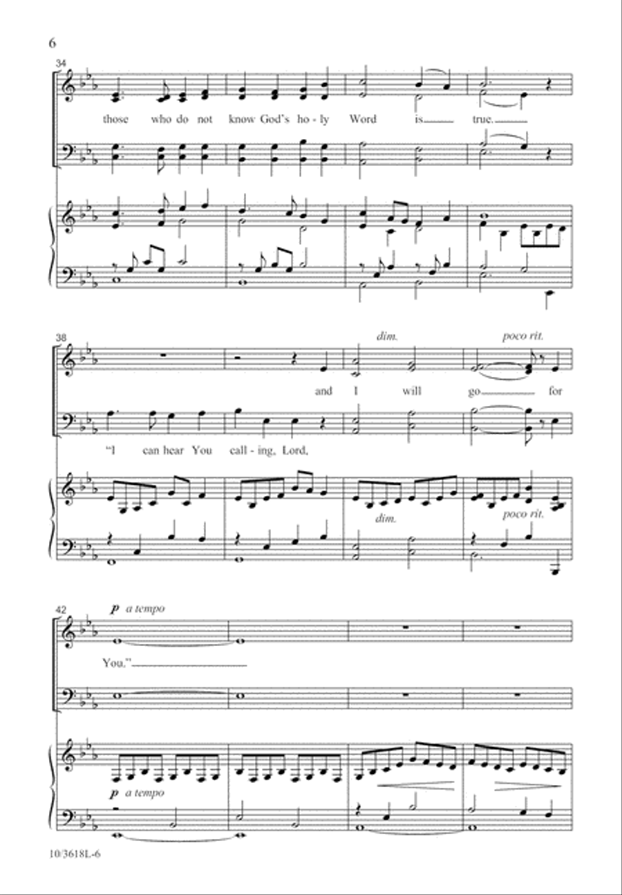 Who Will Go for Me? 4-Part scores gallery preview page 7