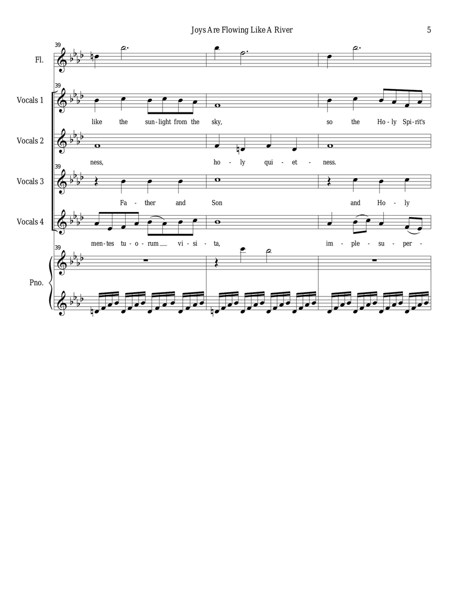 Joys Are Flowing Like A River Choir scores gallery preview page 5