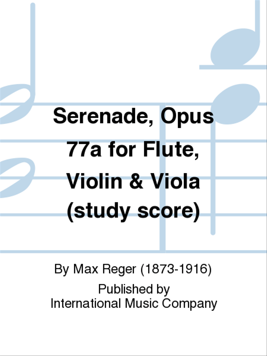 Study Score To Serenade, Opus 77A For Flute, Violin & Viola Flute scores gallery preview page 1