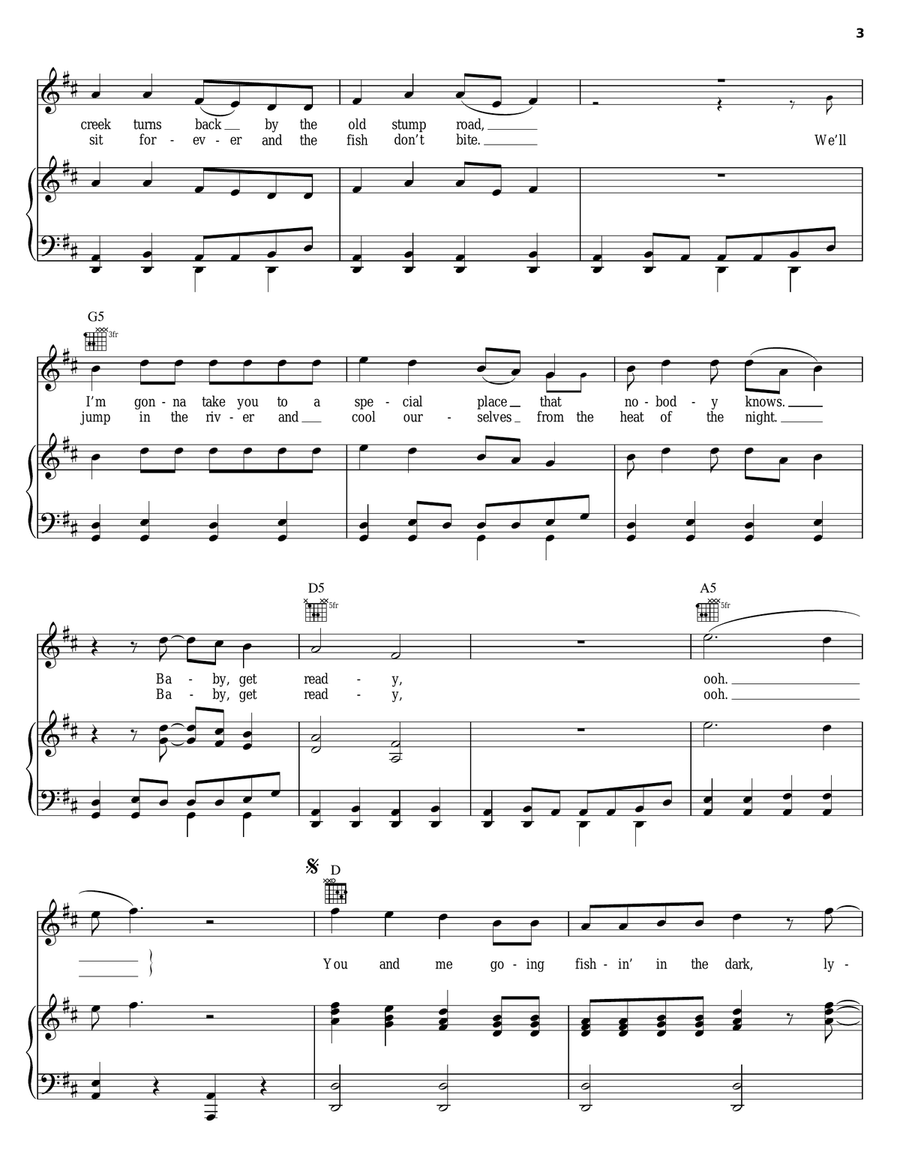 Fishin' In The Dark Piano, Vocal, Guitar scores gallery preview page 3