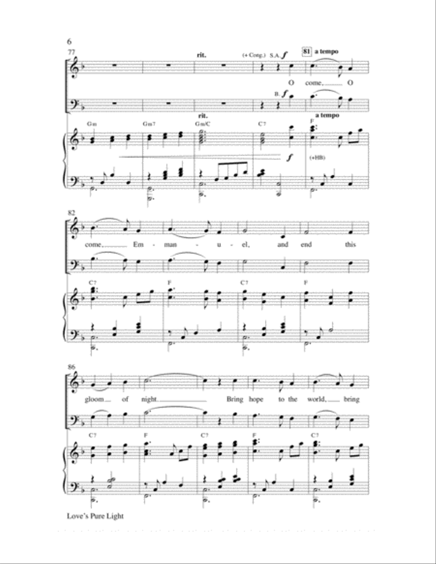 Love's Pure Light 3-Part scores gallery preview page 16