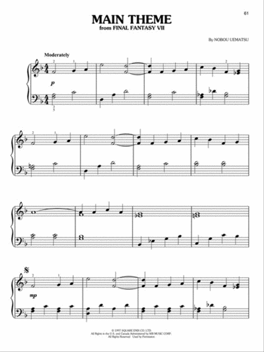 The Greatest Video Game Music Easy Piano scores gallery preview page 5