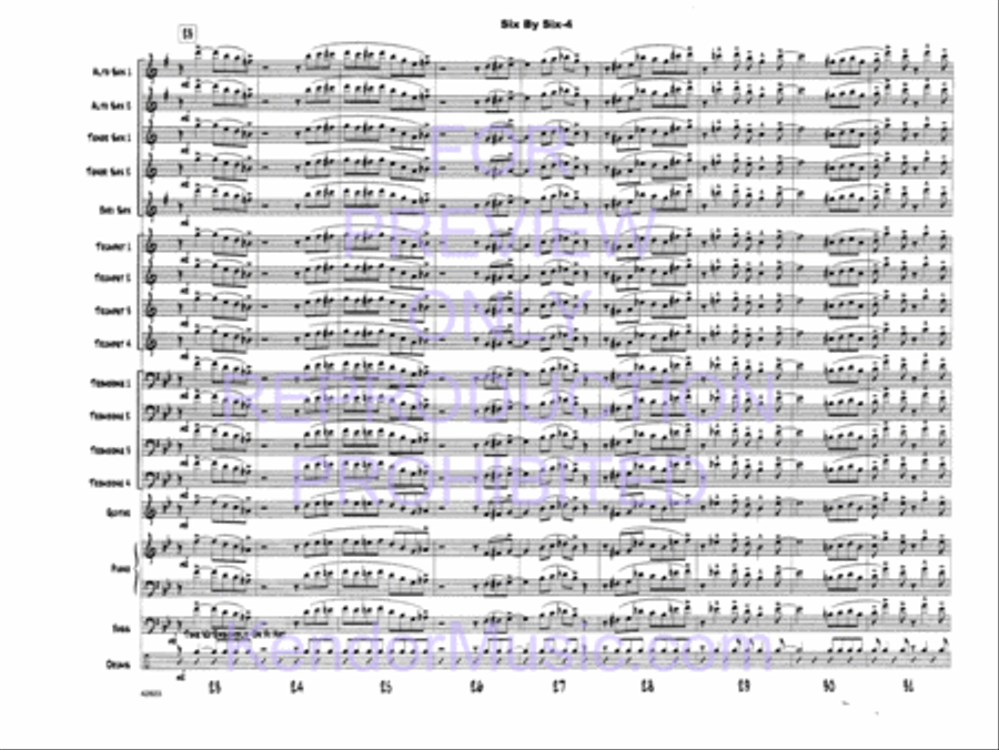 Six By Six Jazz Ensemble scores gallery preview page 6