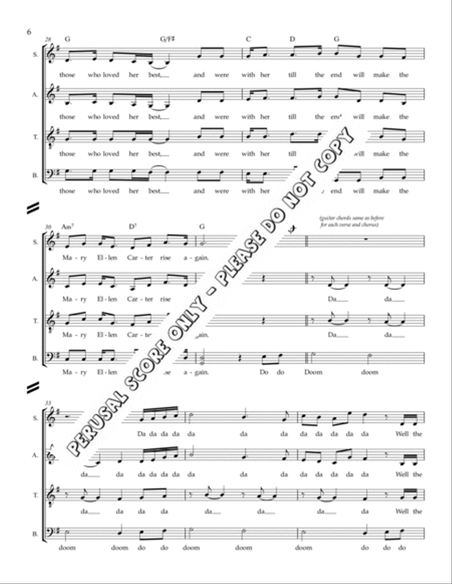 Mary Elen Carter 3-Part scores gallery preview page 6