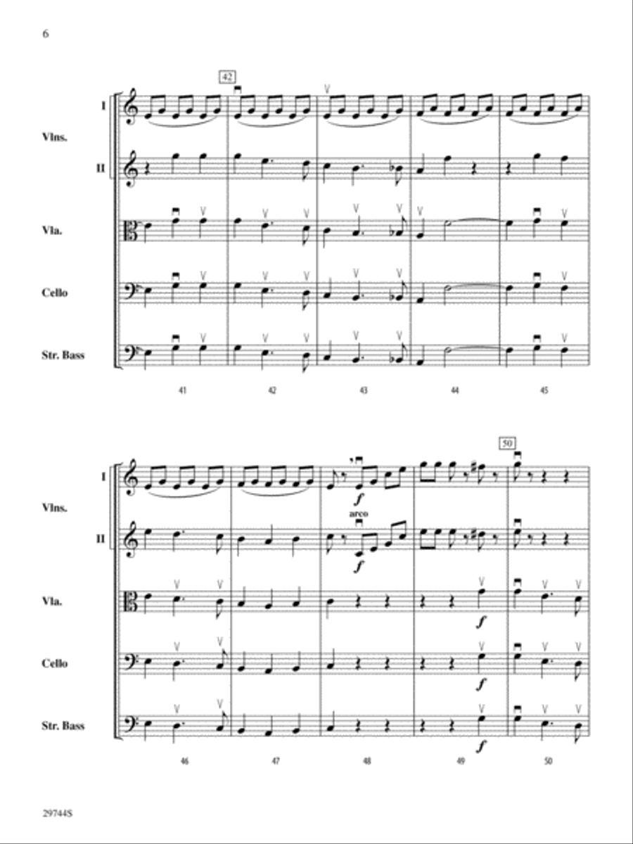 A Southwest Serenade: Score String Orchestra scores gallery preview page 6