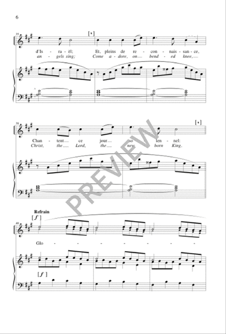 Noël D’Enfants Unison Choir scores gallery preview page 6