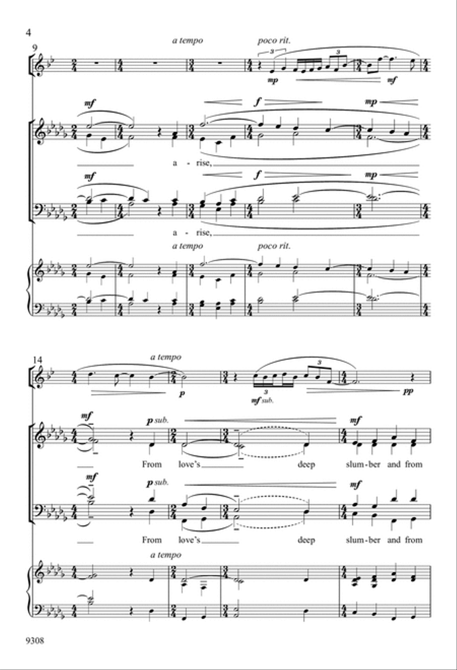 From dewy dreams, my soul arise 4-Part scores gallery preview page 4