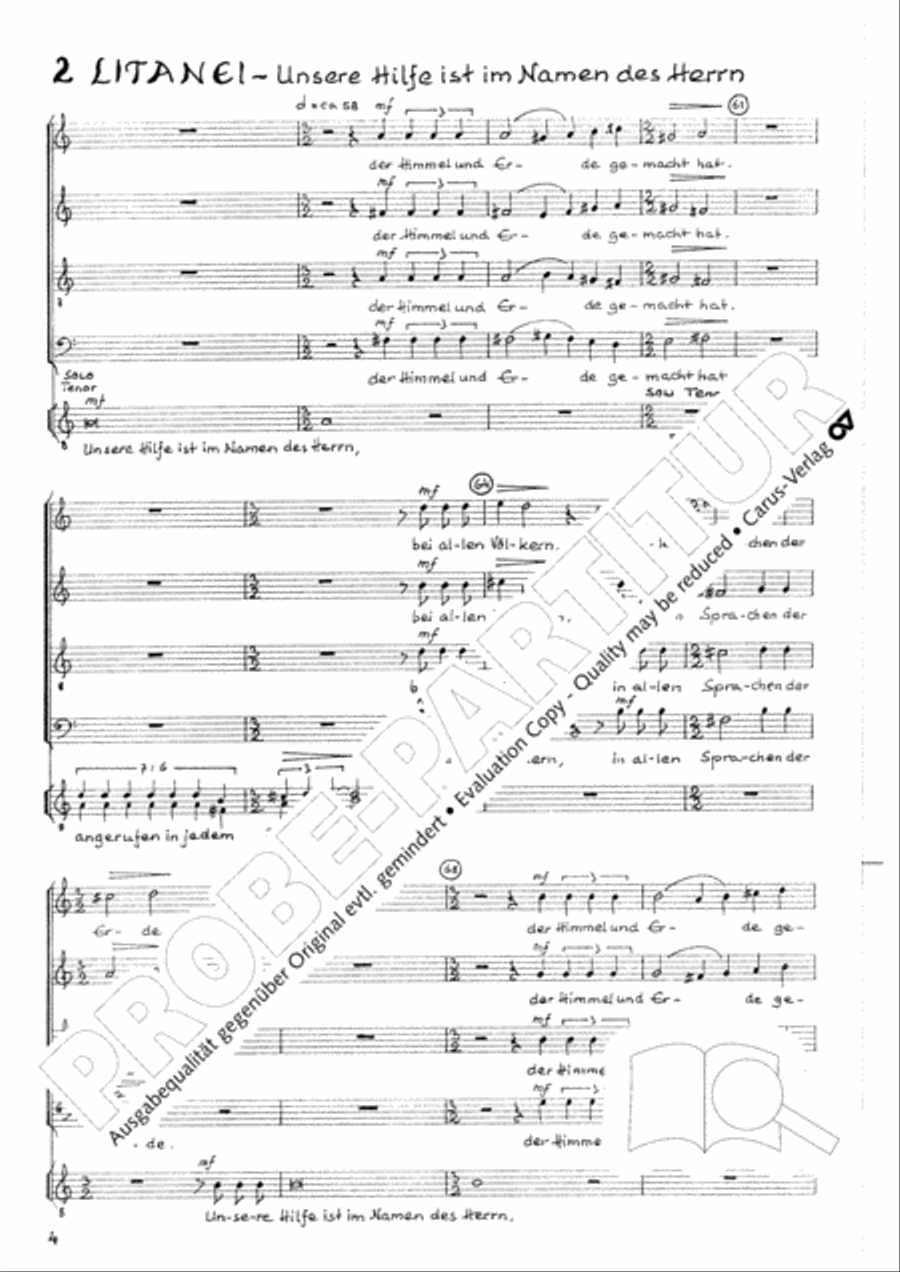 Namen-Gottes-Litanei Mixed Choir scores gallery preview page 5