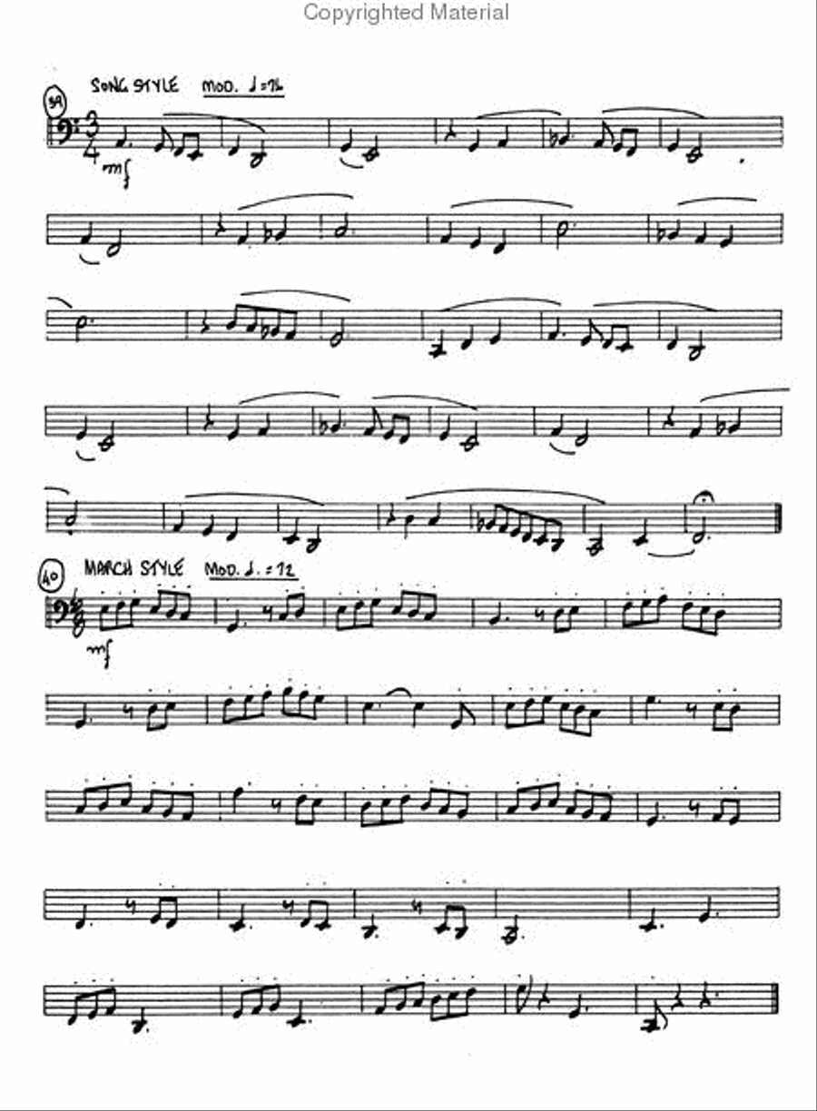 Etudes for Bass Trombone Baritone Horn scores gallery preview page 4
