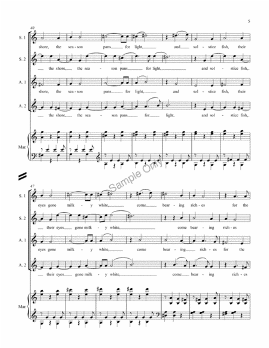 Lullaby Lullaby SSAA scores gallery preview page 5