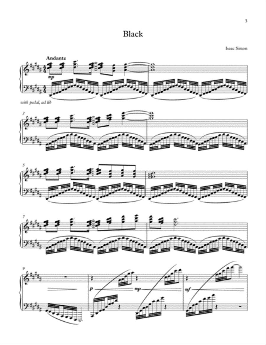 Gradient Greyscale Piano Solo scores gallery preview page 3