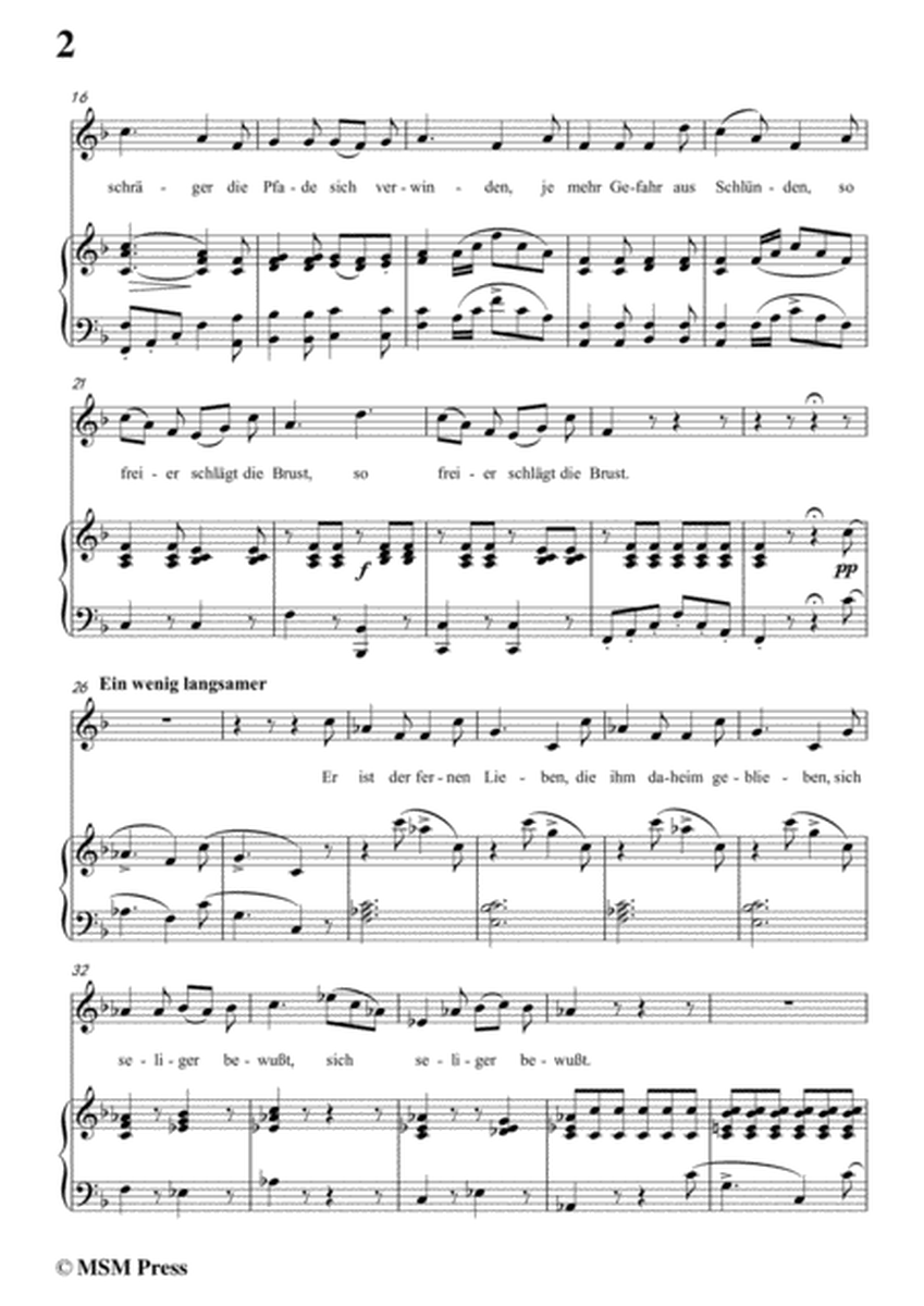 Schubert-Der Alpenjäger,in F Major,Op.13,No.3,for Voice and Piano image number null