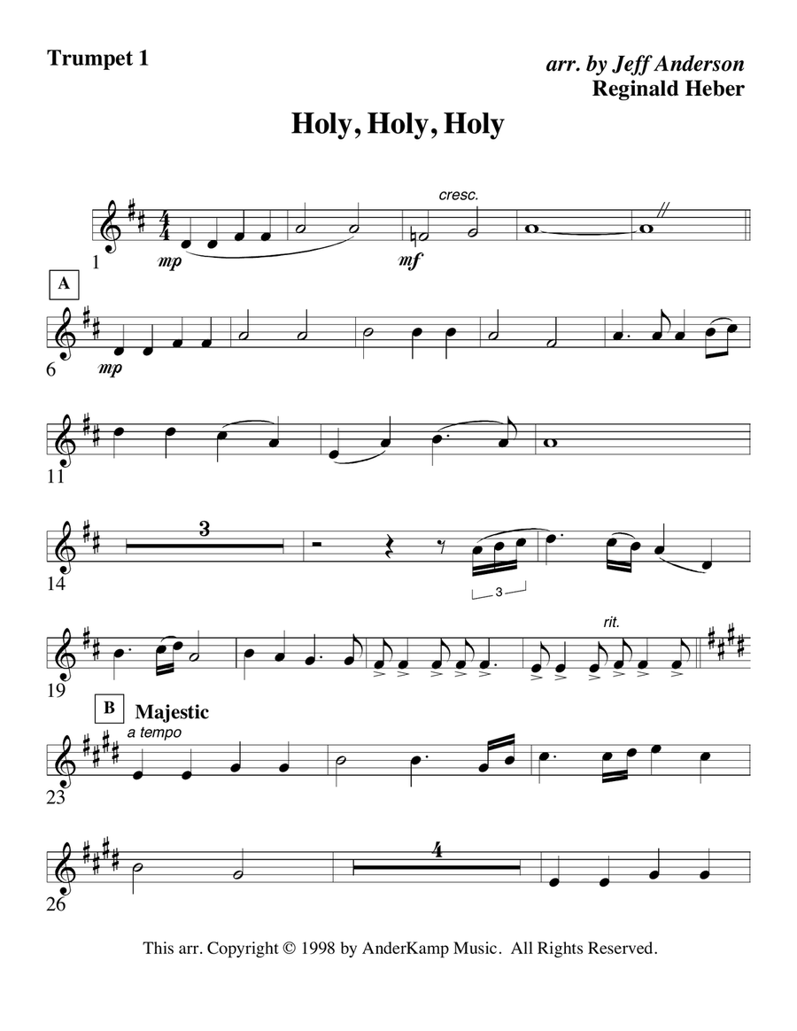Holy, Holy, Holy for Brass Quintet Brass Quintet scores gallery preview page 4