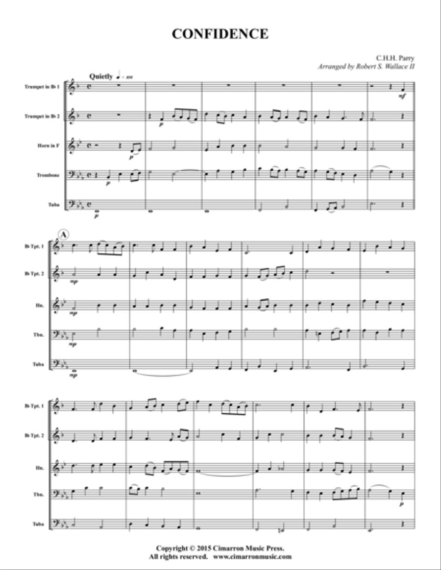Confidence Confidence Brass Quintet scores gallery preview page 1