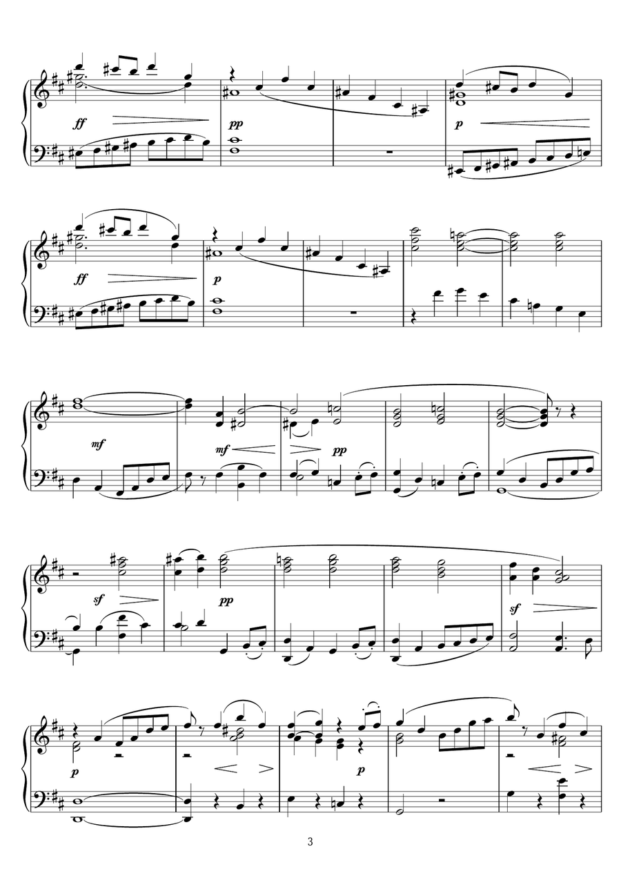 The Hebrides Overture (Fingal's Cave) Piano Solo scores gallery preview page 3