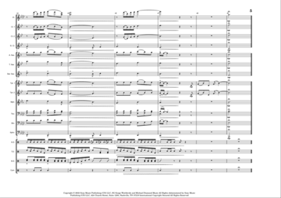 Hold My Hand Marching Band scores gallery preview page 5