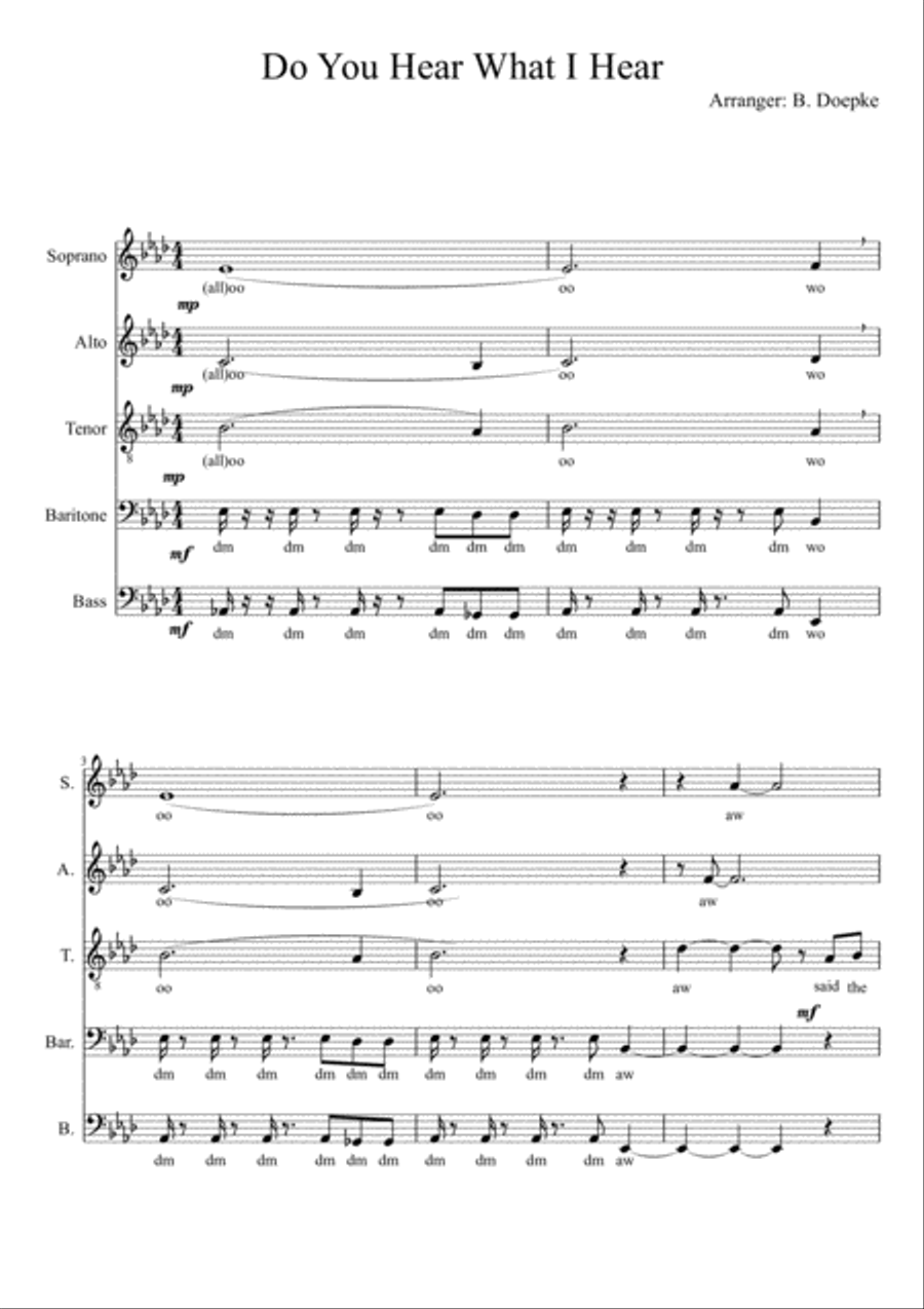 Do You Hear What I Hear SA scores gallery preview page 1