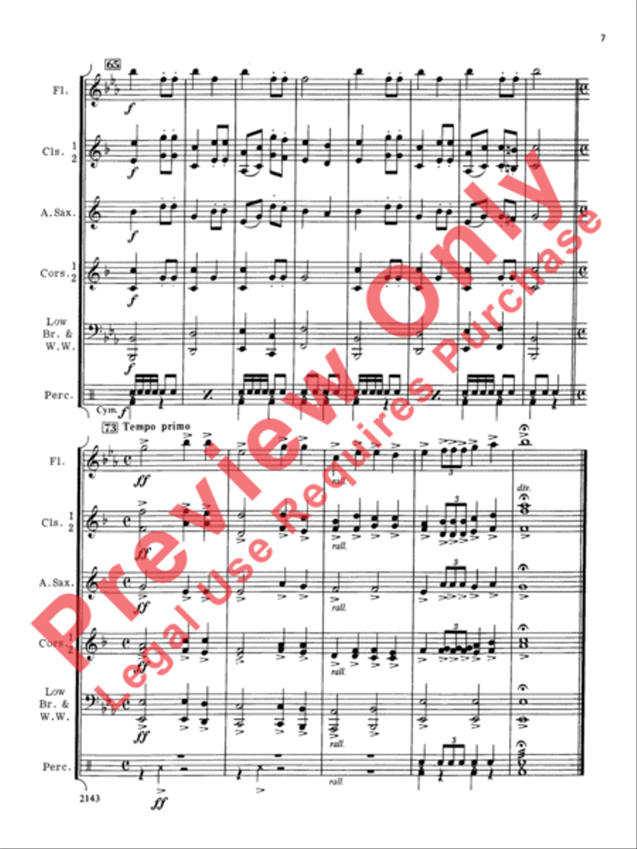 The Silver Scepter Concert Band scores gallery preview page 8