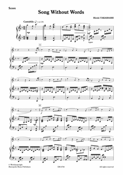 Song Without words for Oboe and Piano