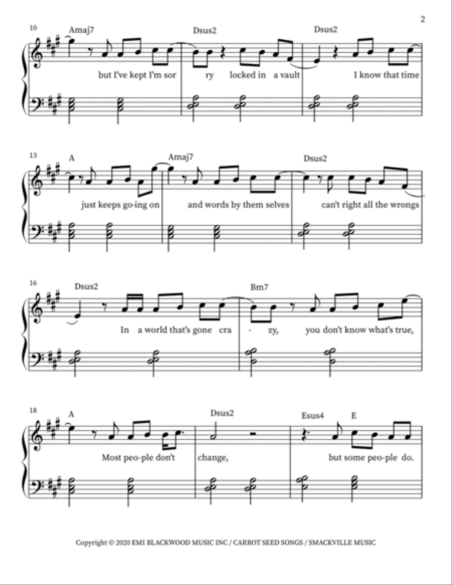 Some People Do Easy Piano scores gallery preview page 2