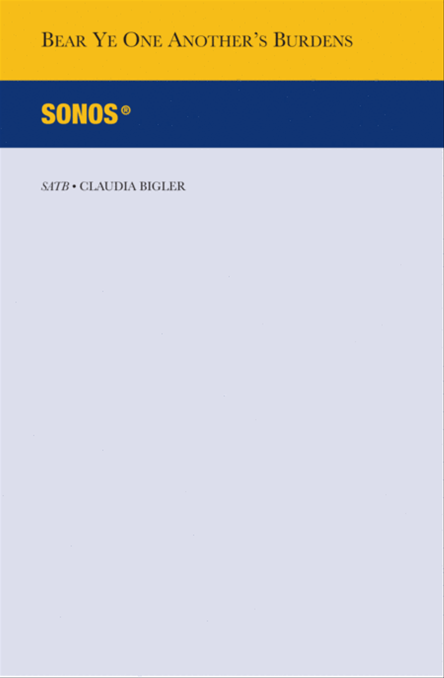 Bear Ye One Another's Burdens - SATB 4-Part scores gallery preview page 1