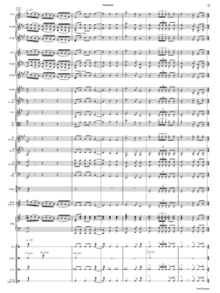 1812 Overture (Flexible Instrumentation) Concert Band scores gallery preview page 6