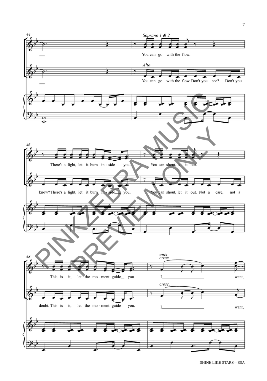 Shine Like Stars (SSA) SSA scores gallery preview page 8