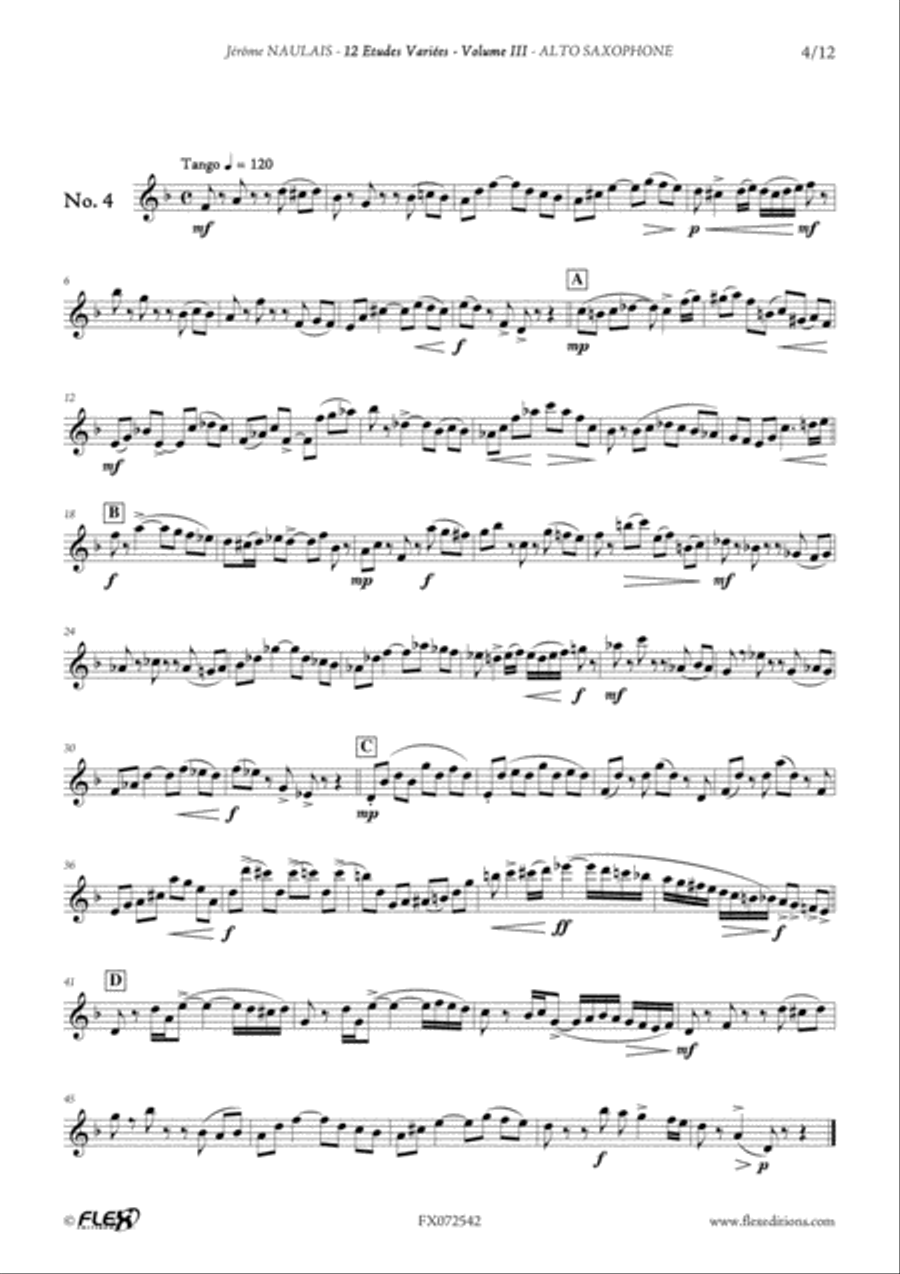 12 Etudes Variees - Volume III Alto Saxophone scores gallery preview page 5