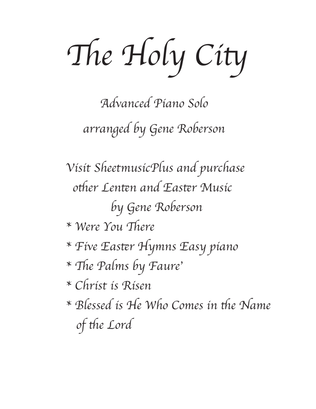 The Holy City Advanced Piano Solo